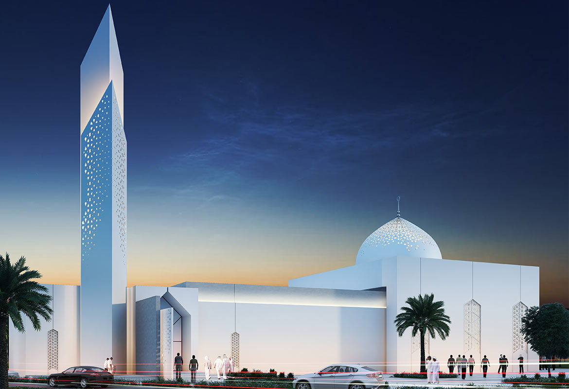 Mosque At  Sheikh zayed road Dubai